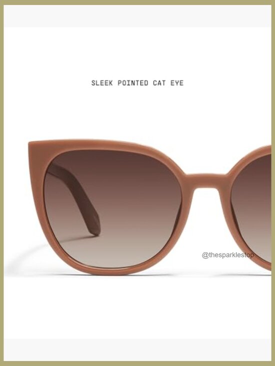 Oversized Cat Eye Sunglasses, UV Protected Polycarbonate Lenses